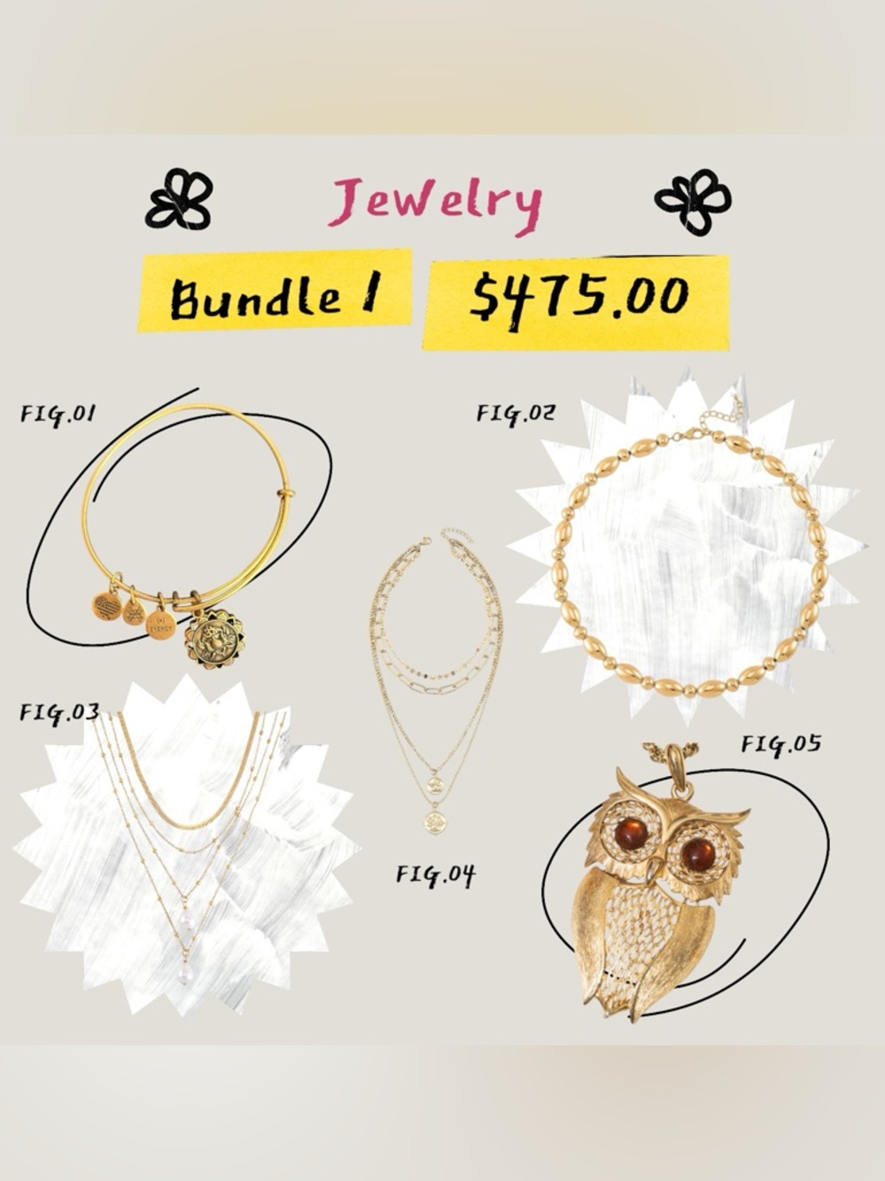 Jewelry Goldtone Bundle 1